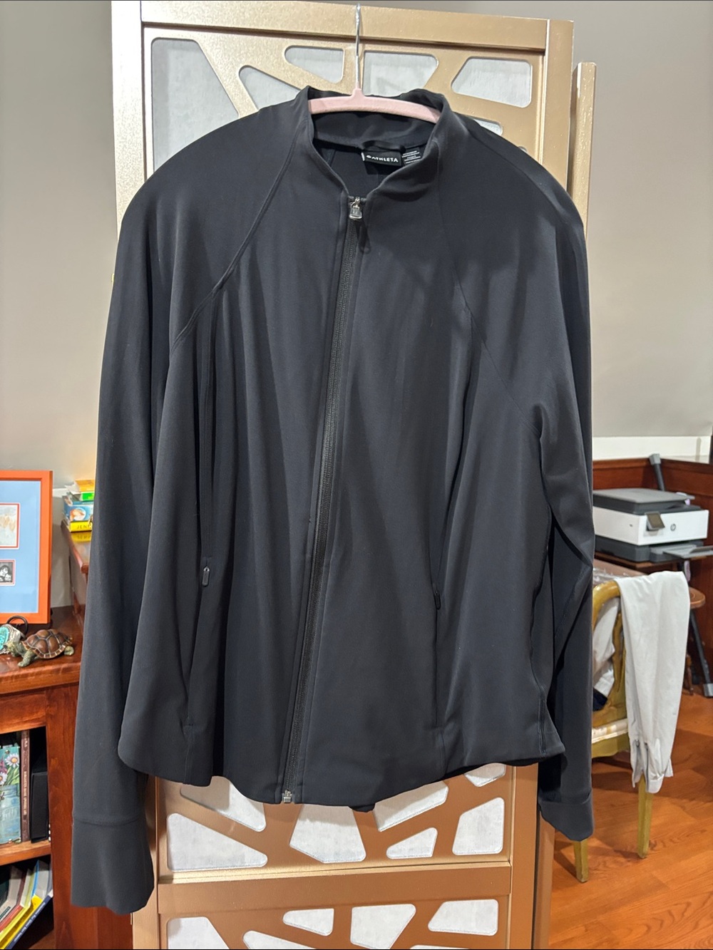 Athleta Black Women's Full-Zip Windbreaker Jacket